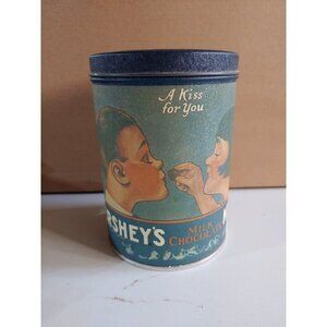 Vintage 1980 Hershey's Milk Chocolate Kisses Round Tin